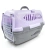 Переноска для животных "Турне" M с прозрачной пластиковой дверцей 48*32*32 см фиолетовая Переноска для животных "Турне" M с прозрачной пластиковой дверцей 48*32*32 см фиолетовая