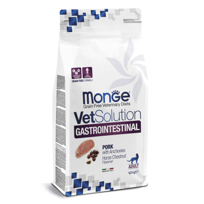 Сухой диетический корм Monge VetSolution Cat Gastrointestinal  для кошек при заболеваниях ЖКТ 1,5 кг