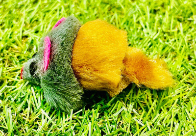 Beeztees 440420 Игрушка д/кошек "Мышь-погремушка" меховая 5см