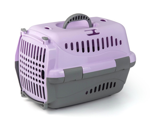 Зооэкспресс 17212, переноска "Турне" S с пласт.дверцей 42*29*29,5 см фиолетовая