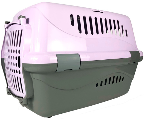 Зооэкспресс 17212, переноска "Турне" S с пласт.дверцей 42*29*29,5 см фиолетовая