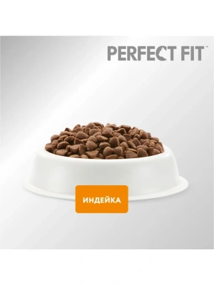 Сухой корм для кошек с чувствительным пищеварением с индейкой, Perfect Fit 650 г