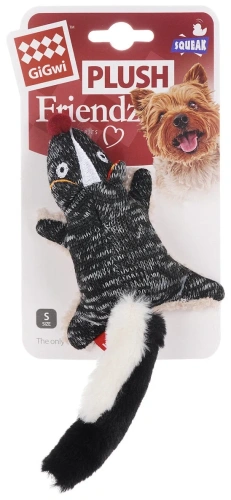 Игрушка для маленьких и средних собак, GiGwi Скунс с пищалкой 9см