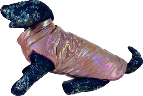 Зимняя водонепроницаемая куртка для питомцев перламутровая розовая XXL