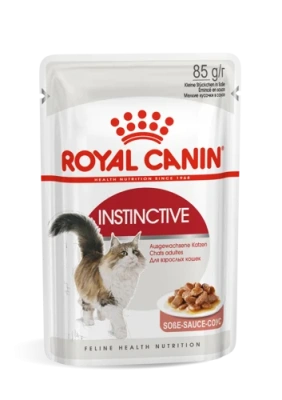 Влажный корм Royal Canin Instinctive для кошек, кусочки в соусе (28 паучей по 85 гр)