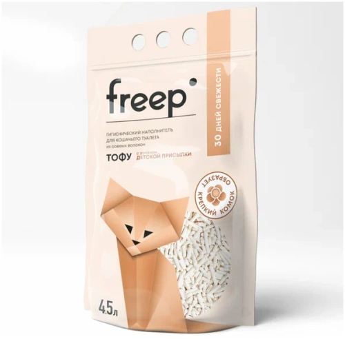 Наполнитель Фрип Тофу комкующийся Детская Присыпка 4,5л  