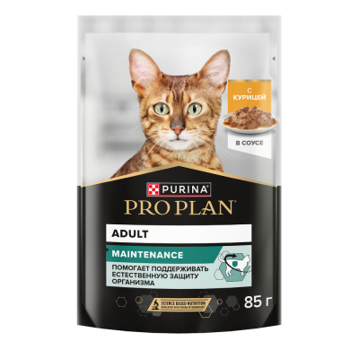 Влажный корм PRO PLAN для кошек  Курица в соусе  85г