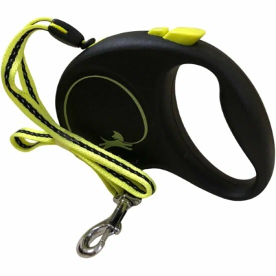 Поводок-рулетка Flexi Fun cord M 5 м, 20кг,  неоновая
