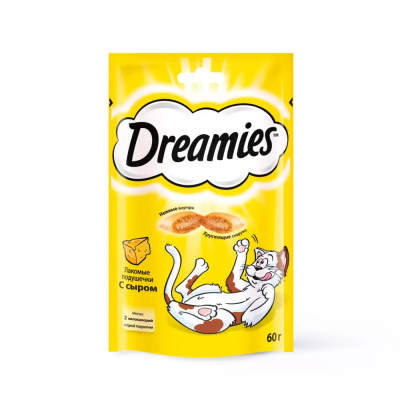 Dreamies Лакомые подушечки с сыром 60г,