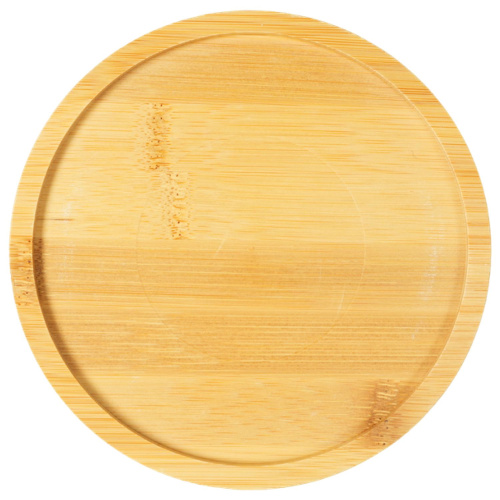 Миска Mr.Kranch Bamboo Пончик, керамическая ,голубая на бамбуковой подставке 250 мл