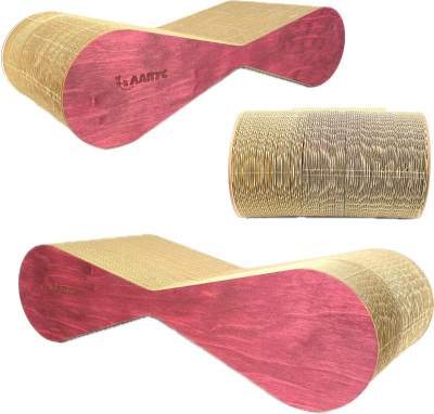 Когтеточка Лапус, Мини (картон, деревянный ободок), красное дерево, L477050