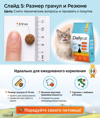 Сухой корм Dailycat для стерилизованных кошек с индейкой и кроликом 1,5 кг