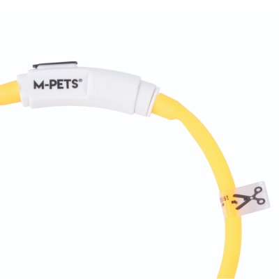Светящийся ошейник FLASH LED, М, 1.5 x 65 см, оранжевый MPets