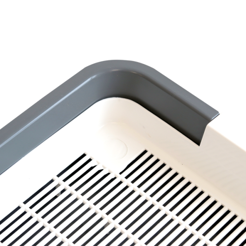 Туалет для кошек Моськи-Авоськи с сеткой, 40*26*6,5 см, серый