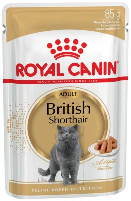 Royal Canin British Shorthair Консервированный корм для взрослых кошек породы Британская короткошерстная, 85 г