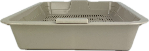 111101 Туалет КИТТИ для кошки с сеткой малый 32,5*23,5*5 см бежевый