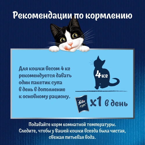 Влажный корм Felix Суп Треска 36x48г