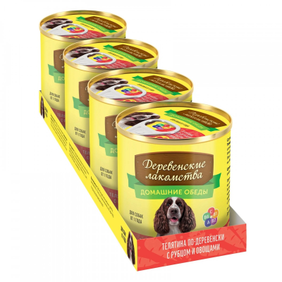 Деревенские лакомства домашние обеды для взрослых собак телятина по-деревенски с рубцом и овощами ко