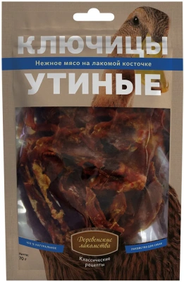 Деревенские лакомства для собак Ключицы утиные 70г