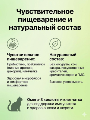 Сухой корм BOWL WOW Fresh Meat для стерилизованных кошек с индейкой, курицей и шпинатом,1,5 кг