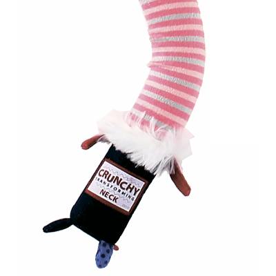 Игрушка для собак, заяц с пищалкой и хрустящей шеей, арт.75516