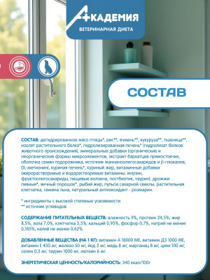 Корм для собак Академия Ветдиета при расстройствах пищеварения 1,5 кг