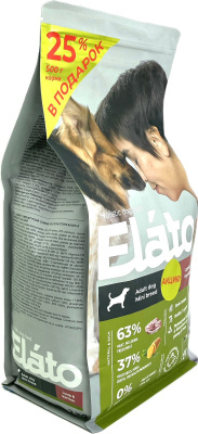 Сухой корм Элато Holistic для собак мелких пород Ягненок и Оленина 2кг + 25% в подарок