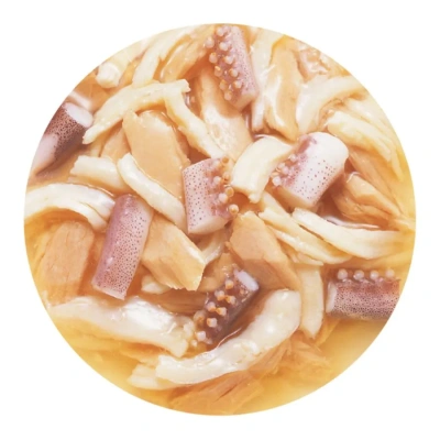 Влажный корм INABA CIAO для кошек Toromi Кур.филе и тунец Магуро с кальм. в бульоне, консерва 80г