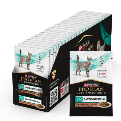 Влажные ветеринарный корм Pro Plan FELINE EN Gastrointestinal  Лосось 26*85г