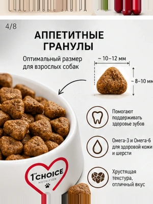 Сухой корм 1st CHOICE для собак GF HYPOALLERGENIC Утка 2кг