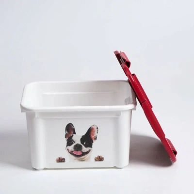 Контейнер для корма Lucky Pet Собаки 5,5л, бордовый