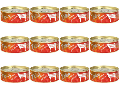 Влажный корм Delish premium  для кошек говядина и ягнёнок 100 гр