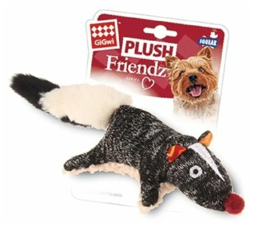 Игрушка для маленьких и средних собак, GiGwi Скунс с пищалкой 9см