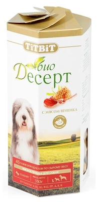 Титбит, Лакомство для собак, Печенье с мясом ягненка 350 г.