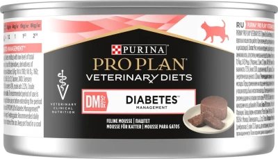 Влажный корм для кошек диетический Purina PPVD DM St/Ox при сахарном диабете, паштет, 12*195 г