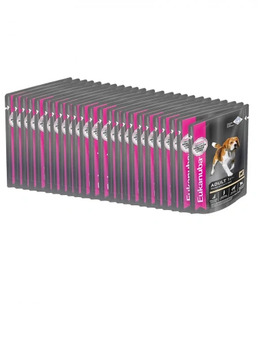 Eukanuba Dog Консервированный корм для взрослых собак с ягненком в соусе, 24 x 100 г