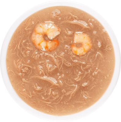 Деревенские лакомства 4х35 г суп для кошек из утки с креветкой пауч