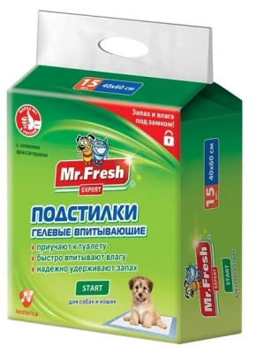 Подстилки Мистер Фреш F504 Expert Start для приучения к месту 40*60*15шт