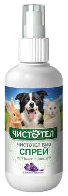 БиоСпрей Чистотел для собак, кошек, кроликов и грызунов от блох и клещей с маслом лаванды 100мл
