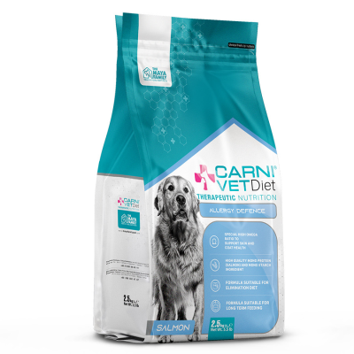 Сухой ветеринарный корм CARNI Vet Diet DOG ALLERGY DEFENSE для собак, лосось 2,5кг