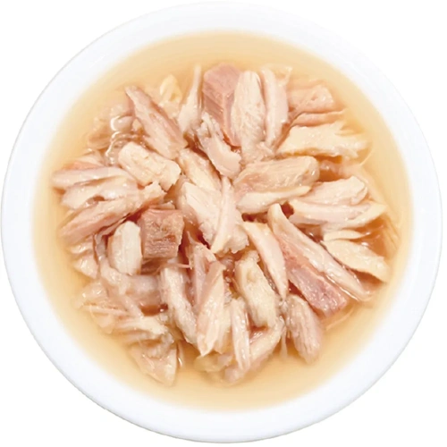 Влажный корм INABA CIAO для кошек Toromi Кур.филе,тунец Магуро, вкус морс.греб.бульон конс 80г 