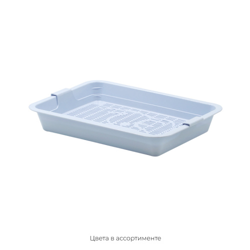 111102 Туалет КИТТИ для кошки с сеткой малый 32,5*23,5*5 см светло-голубой