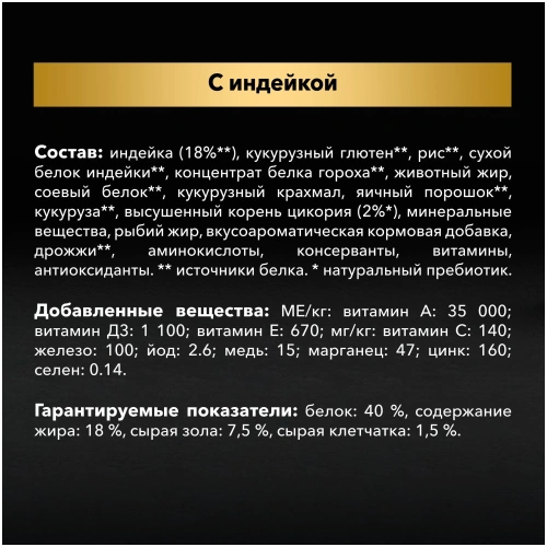 Сухой корм для кошек Pro Plan Delicate OptiDiges с чувствительным пищеварением с индейкой, 1,5+0,4кг