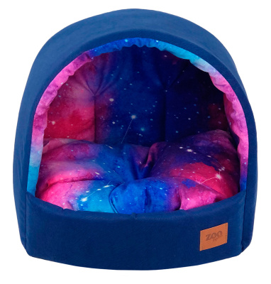 ЗООэкспресс, Домик для животных эстрада "Космос" №1 35*31*31 см синий, 732411