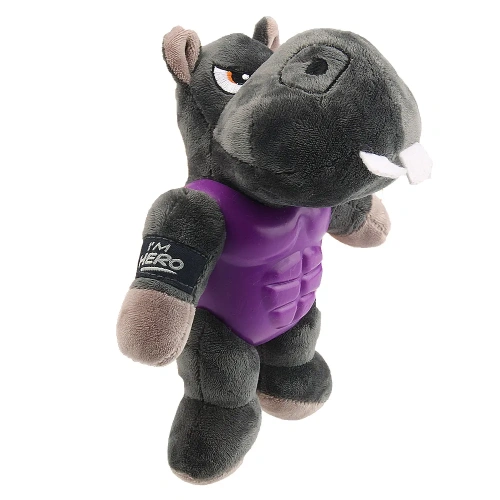 Игрушка для собак, GiGwi "I'am Hero" Бегемот с пищалкой 20 см