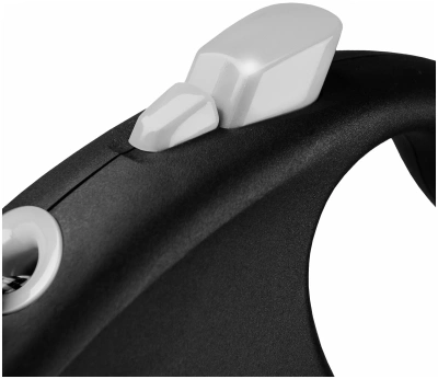 Рулетка Флекси (Flexi) Black Design XS 3м до 8кг (трос) черно-серебряная