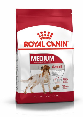 Royal Canin Medium Adult Корм сухой для взрослых собак средних пород с 12 месяцев до 7 лет, 15 кг
