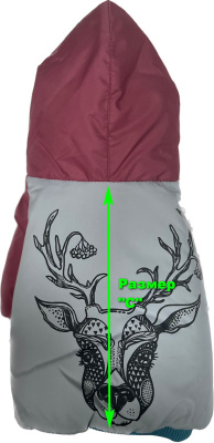 DogVille, Одежда для собак - комплект: полукомбинезон и куртка с капюшоном, на кнопках, зима, 52627д