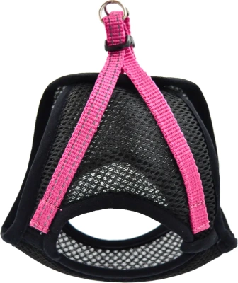 Шлейка FRESH LINE жилет S капрон, светоотражающая нить, сетка, черная с малиновым