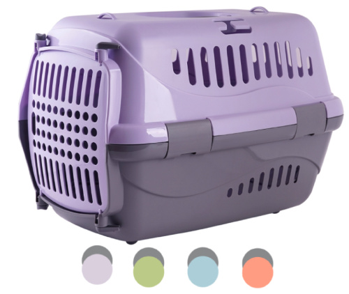 Зооэкспресс 17212, переноска "Турне" S с пласт.дверцей 42*29*29,5 см фиолетовая